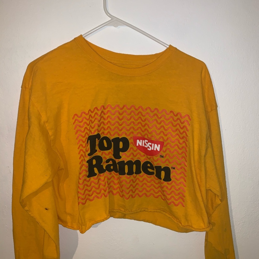 Forever21 top ramen cropped long sleeve
